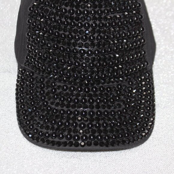 Black Jeweled Baseball Cap - Picture 3 of 9